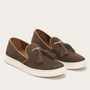 Frye Gemma Tassel Leather Slip On Loafers Shoes